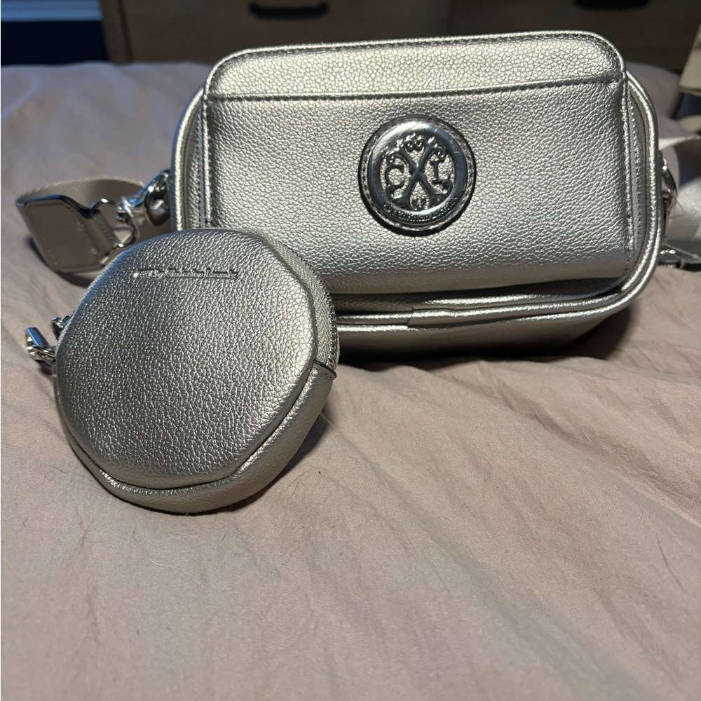 Christian Lacroix Silver Crossbody Camera Bag